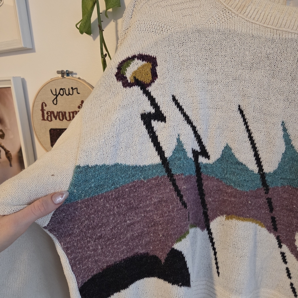 London Fog Cream Knit Sweater - Picture 2 of 7